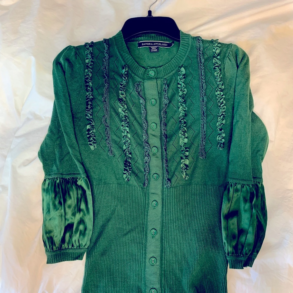 Green woman’s cardigan size s Sandra angelozzi